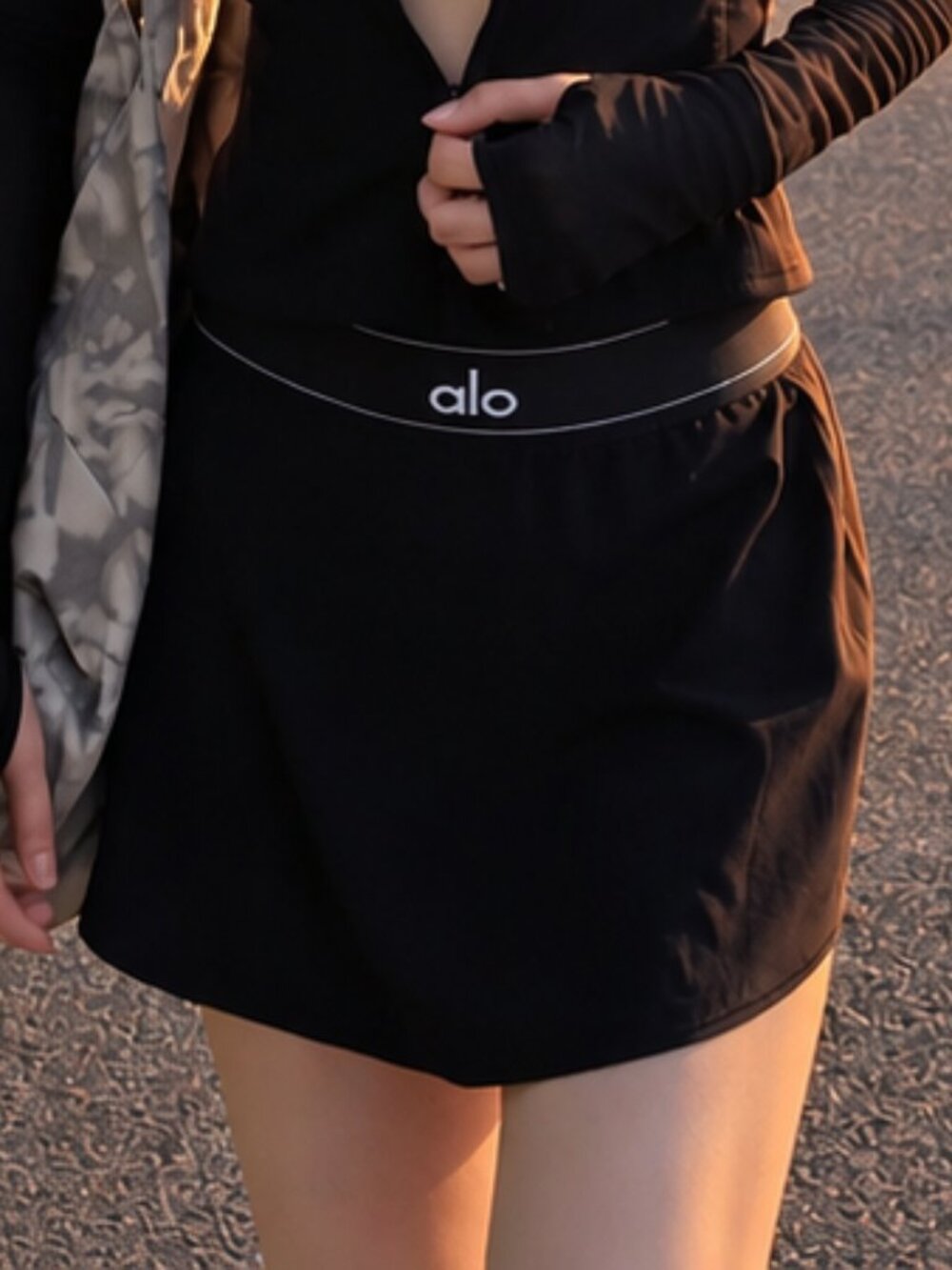 🤩ALO Yoga Match Point Tennis Skirt|Black Golf/Trendy/Versatile/Brand New🌹
